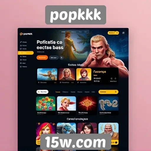 Análise da interface do site popkkk para jogadores